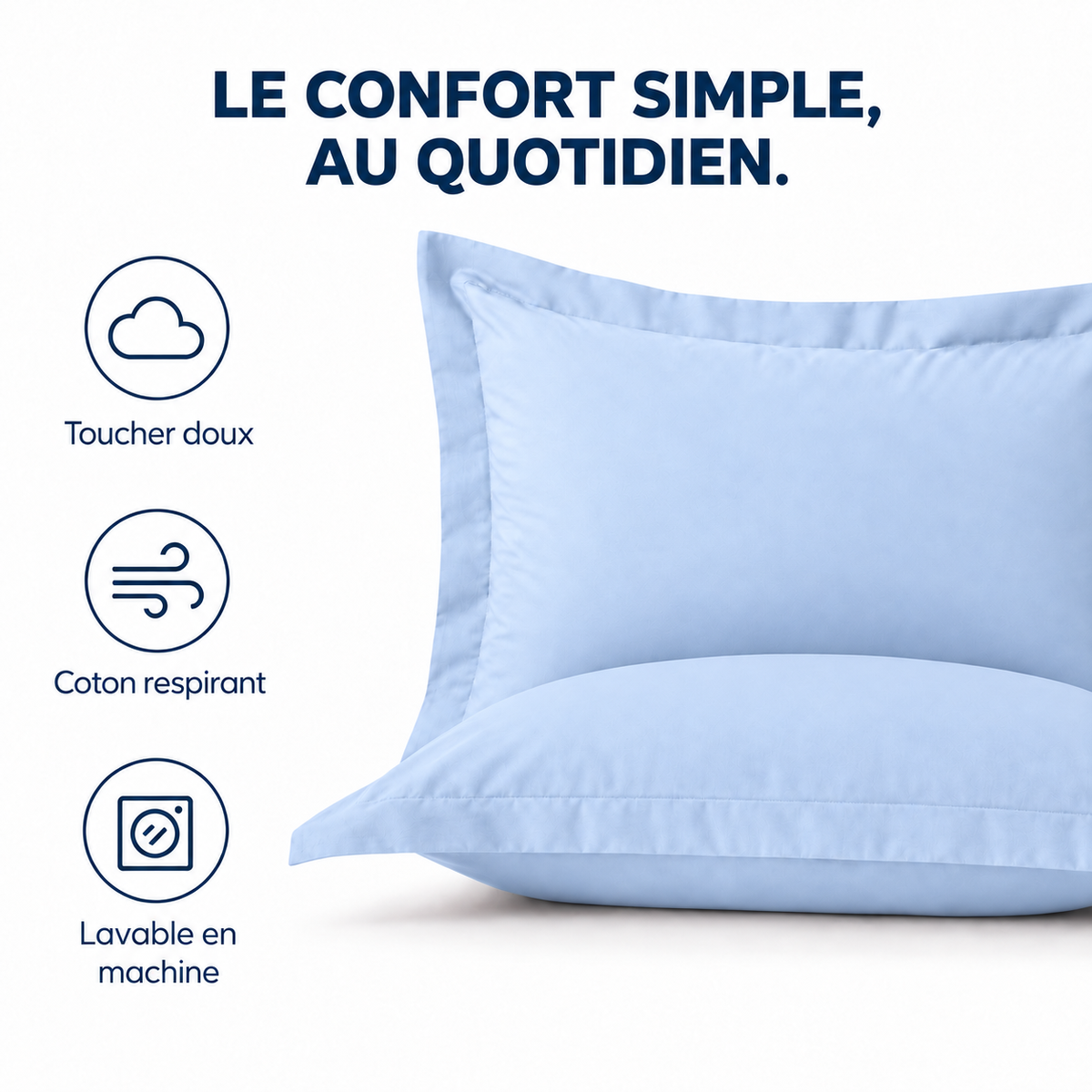 Taie d'Oreiller en Coton