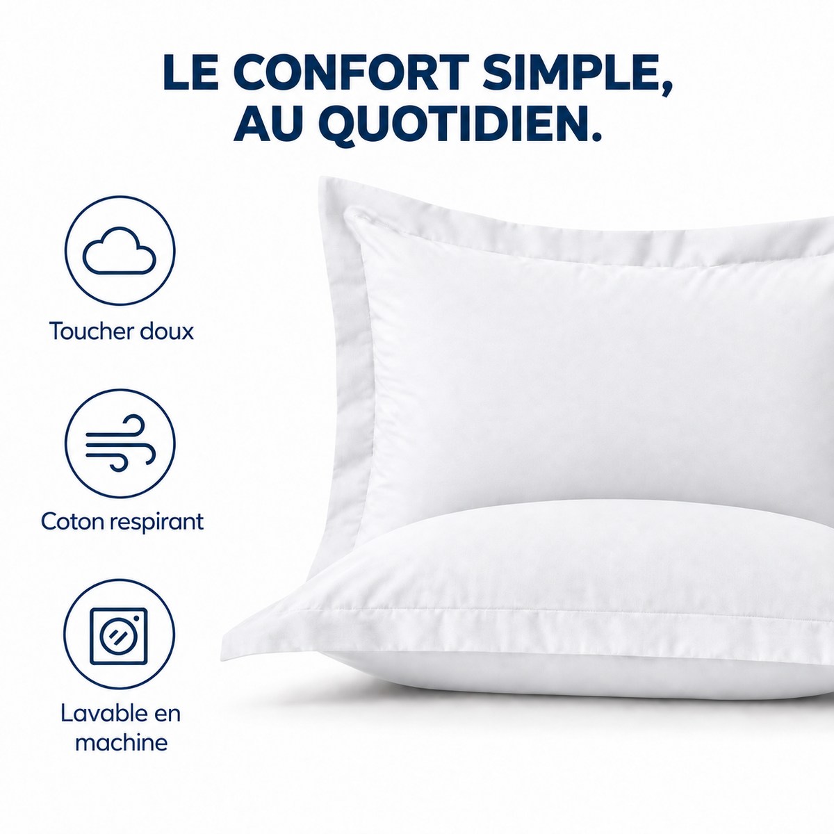 Taie d'Oreiller en Coton