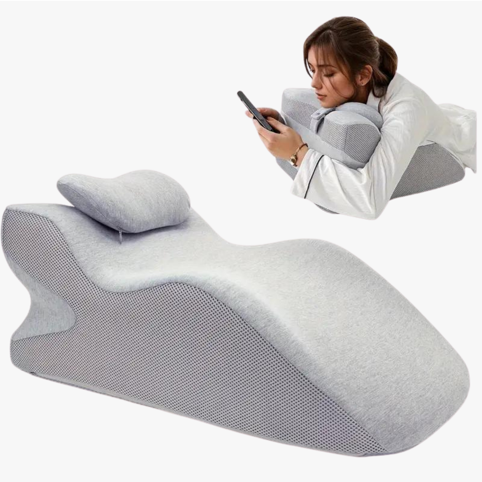 Coussin Ergonomique avec Tête de Lit